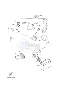 YP125RA (ABS) X-MAX 250 ABS (2DL2 2DL2 2DL2 2DL2) drawing ELECTRICAL 1