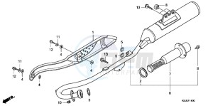 CRF100FB drawing EXHAUST MUFFLER