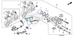 CBF600N9 Europe Direct - (ED / 25K) drawing REAR BRAKE CALIPER