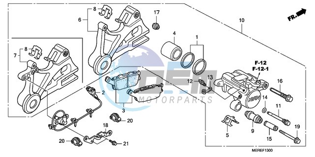 REAR BRAKE CALIPER