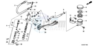 GL1800F GoldWing - GL1800-F 2ED - (2ED) drawing REAR BRAKE MASTER CYLINDER