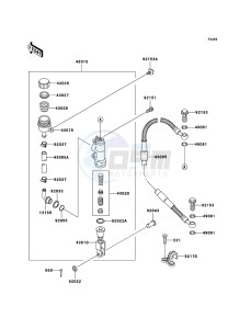 KX65 KX65A6F EU drawing Rear Master Cylinder