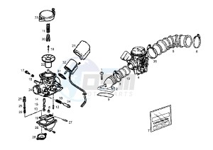 ATLANTIS 50 cc-100 cc 4T - 50 cc drawing CARBURETOR