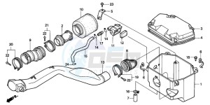 TRX300 FOURTRAX 300 drawing AIR CLEANER