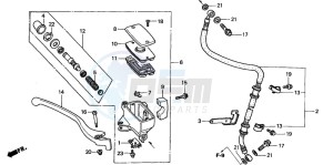 VT750DCB SHADOW SPIRIT drawing FR. BRAKE MASTER CYLINDER