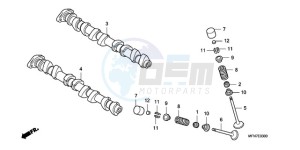 CB1000RA9 Australia - (U / ABS) drawing CAMSHAFT/VALVE