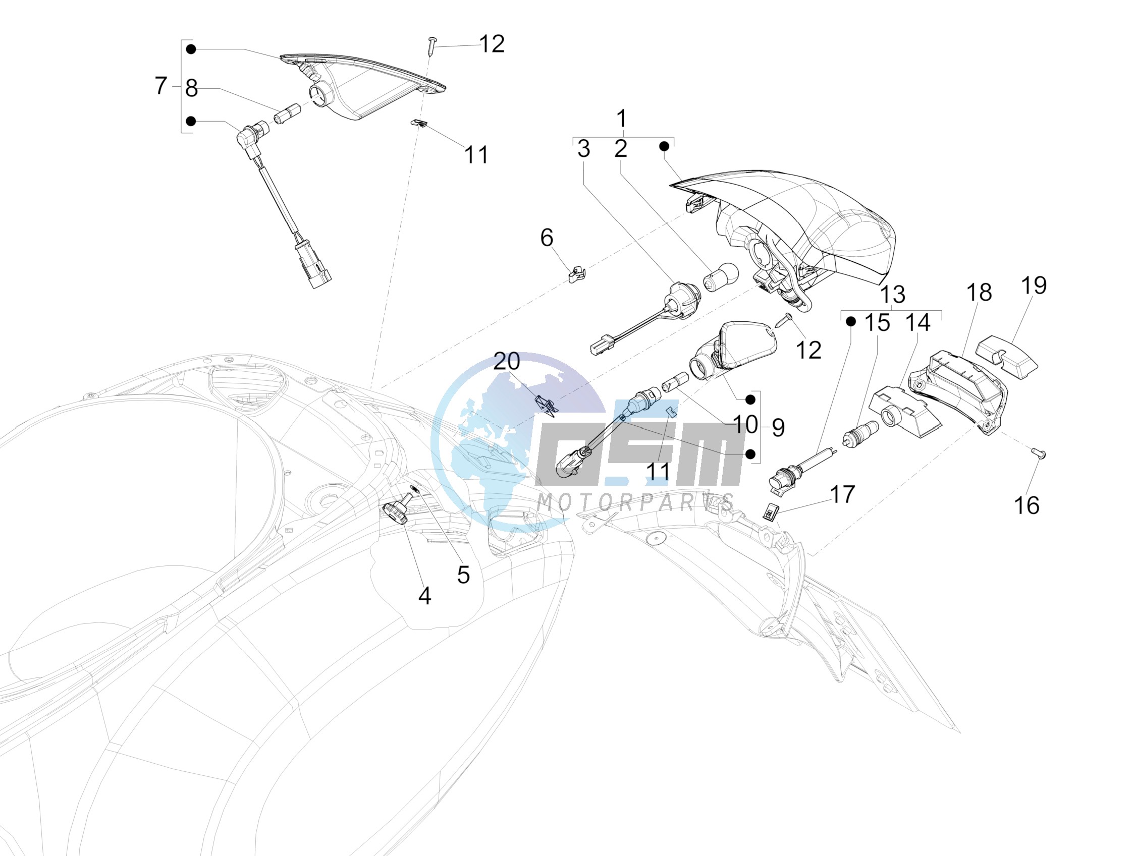 Rear headlamps - Turn signal lamps