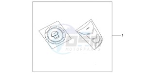 CBR600RR9 UK - (E / MME SPC 3E) drawing TANKPAD / FUEL LID COVER