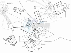 MP3 125 yourban erl drawing Rear cover - Splash guard