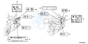 SH300AB drawing CAUTION LABEL