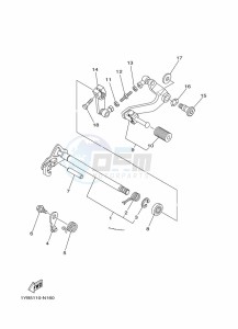 XT250 XT250P (B1UK) drawing SHIFT SHAFT