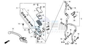 CBF1000A drawing FR. BRAKE MASTER CYLINDER (CBF1000)