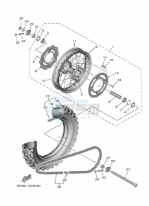 YZ65 (BR8F) drawing REAR WHEEL