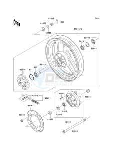 EX 500 D [NINJA 500R] (D6F-D9F) D6F drawing REAR WHEEL_CHAIN