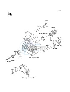 KLX250 KLX250SCF XX (EU ME A(FRICA) drawing Gear Change Drum/Shift Fork(s)