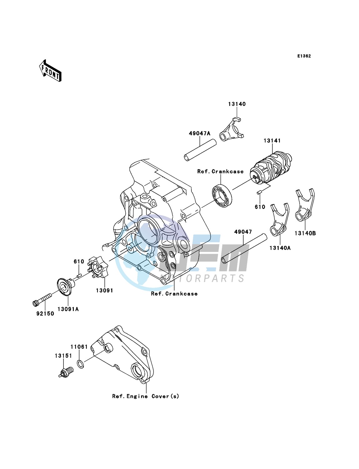 Gear Change Drum/Shift Fork(s)