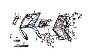 ORBIT III 125 (L8) EU EURO4 drawing FRONT COWL / INNER LEG SHIELD /  INDICATOR LIGHTS