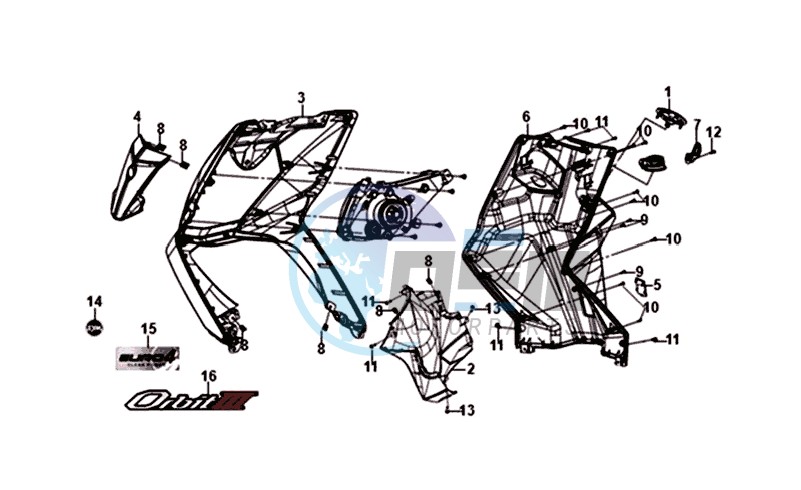 FRONT COWL / INNER LEG SHIELD /  INDICATOR LIGHTS