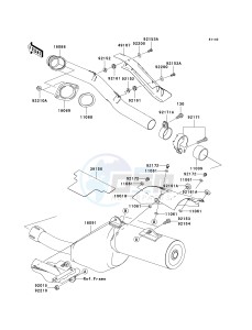 KL 650 E [KLR650] (E8F-E9F) E9F drawing MUFFLER-- S- -