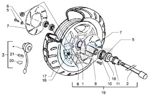 X9 500 drawing Front wheel