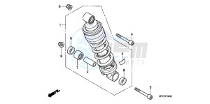 CB600FC drawing REAR CUSHION