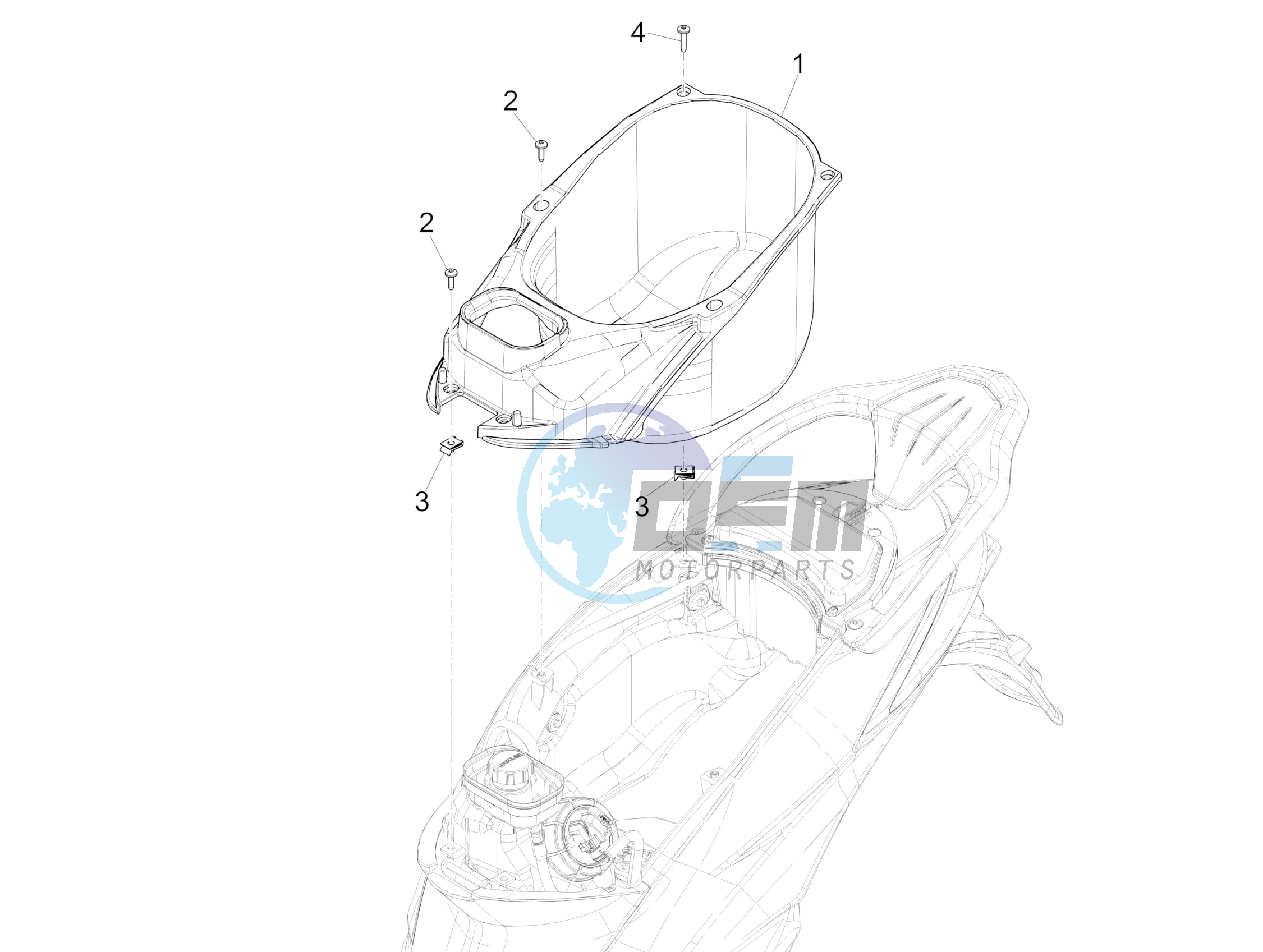 Helmet housing - Undersaddle