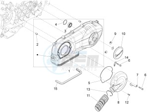 Liberty 125 4t 3v ie e3 (Vietnam ) Vietnam drawing Crankcase cover - Crankcase cooling