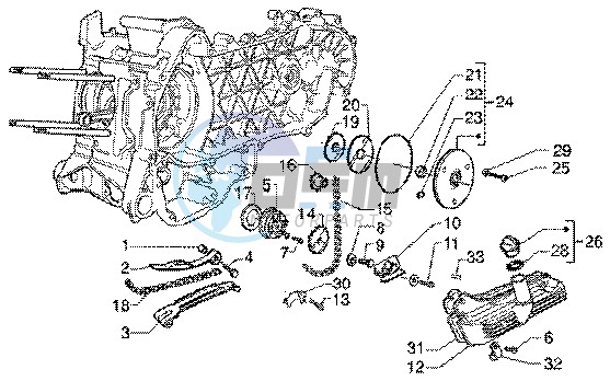 Pump group-oil pan