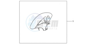 CBR1000RAA UK - (E / ABS MKH) drawing CARBON FIBER FRONT FENDER