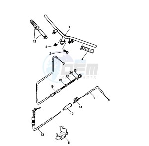 YH WHY 50 drawing STEERING HANDLE -CABLE