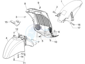 Beverly 250 ie e3 drawing Wheel housing - Mudguard