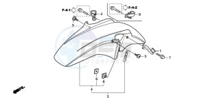 CBF600N drawing FRONT FENDER