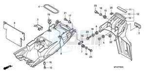 CBF1000A Europe Direct - (ED) drawing REAR FENDER