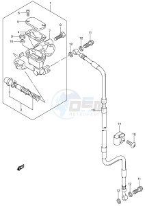 DR-Z400 (E1) drawing FRONT MASTER CYLINDER (SEE NOTE)