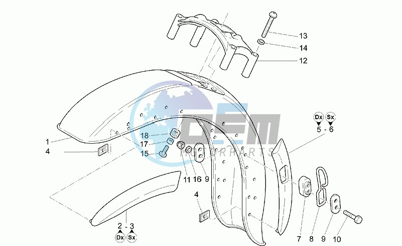 Front mudguard