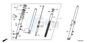 CBF1000A9 Europe Direct - (ED) drawing FRONT FORK