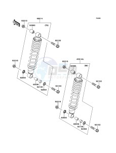 BRUTE FORCE 750 4x4i EPS KVF750HEF EU drawing Shock Absorber(s)