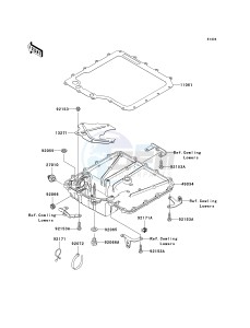 KRF 750 F [TERYX 750 4X4 NRA OUTDOORS] (F8F) C8F drawing OIL PAN