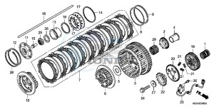 VFR1200XC drawing CLUTCH (VFR1200X)