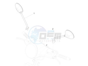 GTS 125 4T E4 ABS (EMEA) EU, GB) drawing Driving mirror/s