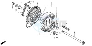 VT750C3 drawing REAR BRAKE PANEL