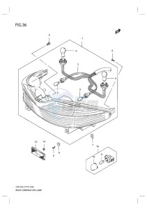 UH125 BURGMAN EU drawing REAR COMBINATION LAMP