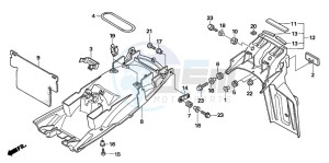 CBF1000 drawing REAR FENDER