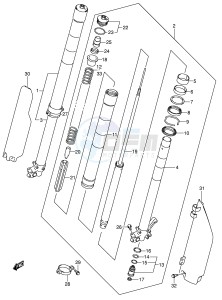 RM250 (E3-E28) drawing FRONT DAMPER (MODEL K3)