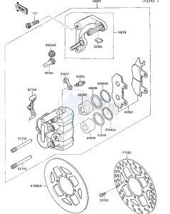 KX 250 G [KX250] (G1-G3) [KX250] drawing FRONT BRAKE