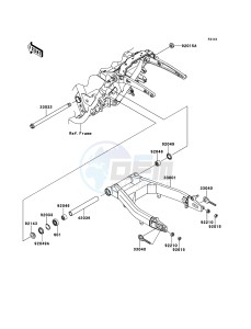 VN1700_CLASSIC_TOURER_ABS VN1700DDF GB XX (EU ME A(FRICA) drawing Swingarm