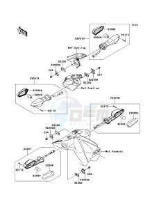 Z750R ZR750NBF FR GB XX (EU ME A(FRICA) drawing Turn Signals