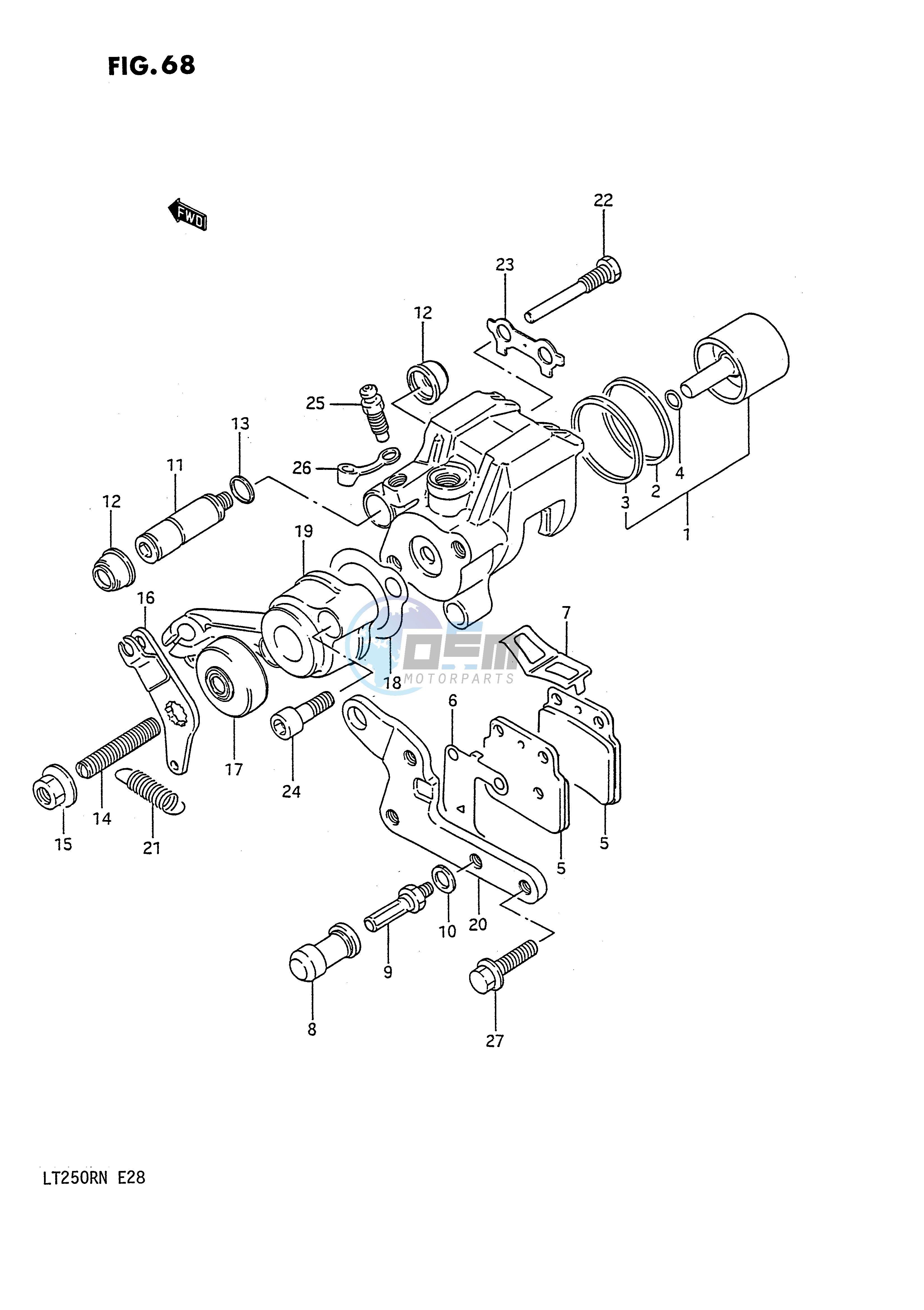 REAR CALIPER (MODEL H J K L M N)