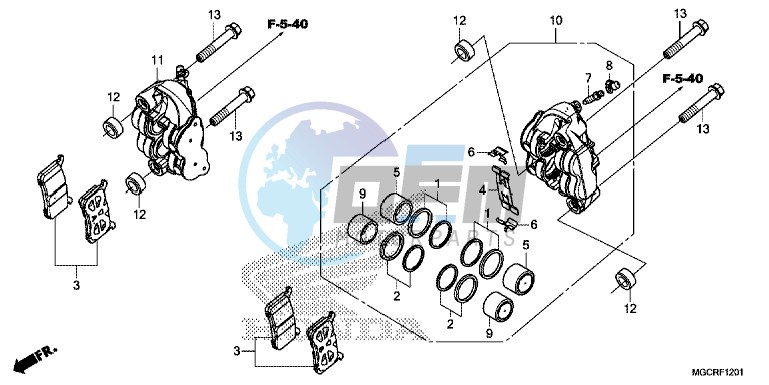 FRONT BRAKE CALIPER (CB1100NA/NAD)