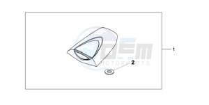 CBR600RR9 France - (F / CMF SPC) drawing SEAT COWL*NHA66P*